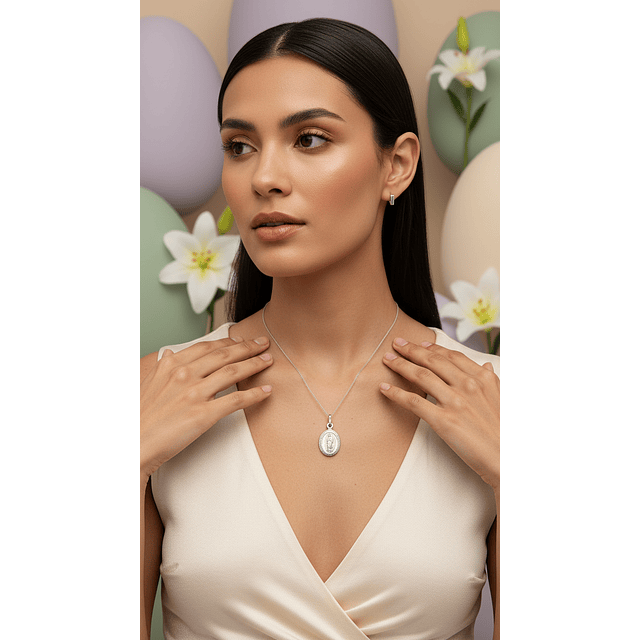 Medalla Virgen de Guadalupe en Plata 925 2