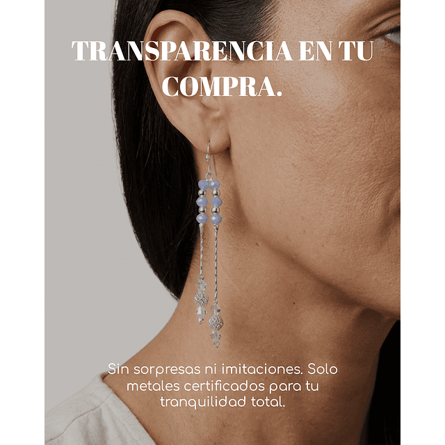 Aros Colgantes De Plata Celestes 3