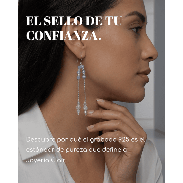 Aros Colgantes De Plata Celestes 4