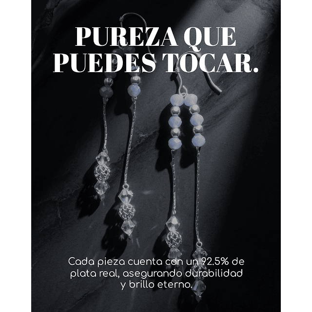 Aros Colgantes De Plata Celestes 6