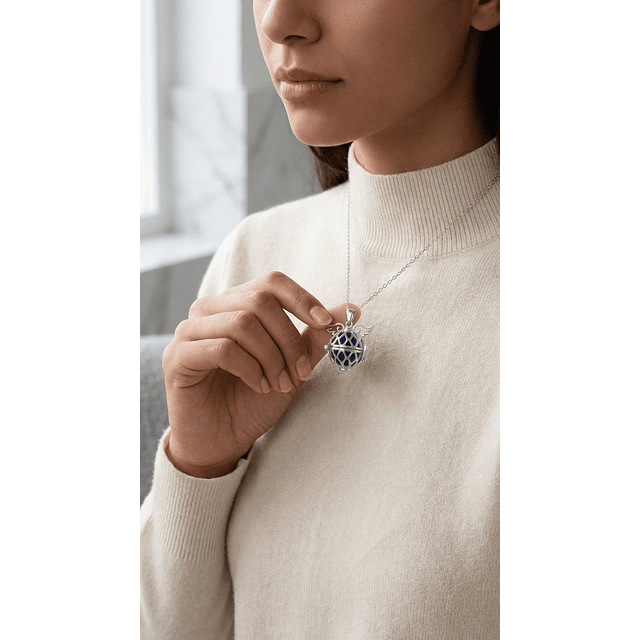 Colgante Llamador de Ángeles con Esfera Azul 2