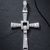 Colgante Cruz Estilo Toretto con Piedras Blancas 4