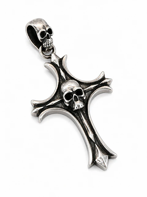 Dije Cruz Gótica Skull