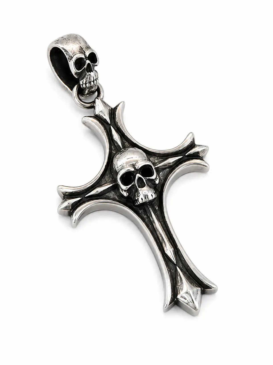 Dije Cruz Gótica Skull 2