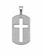 Dije Placa Cruz Pavé - Miniatura 1