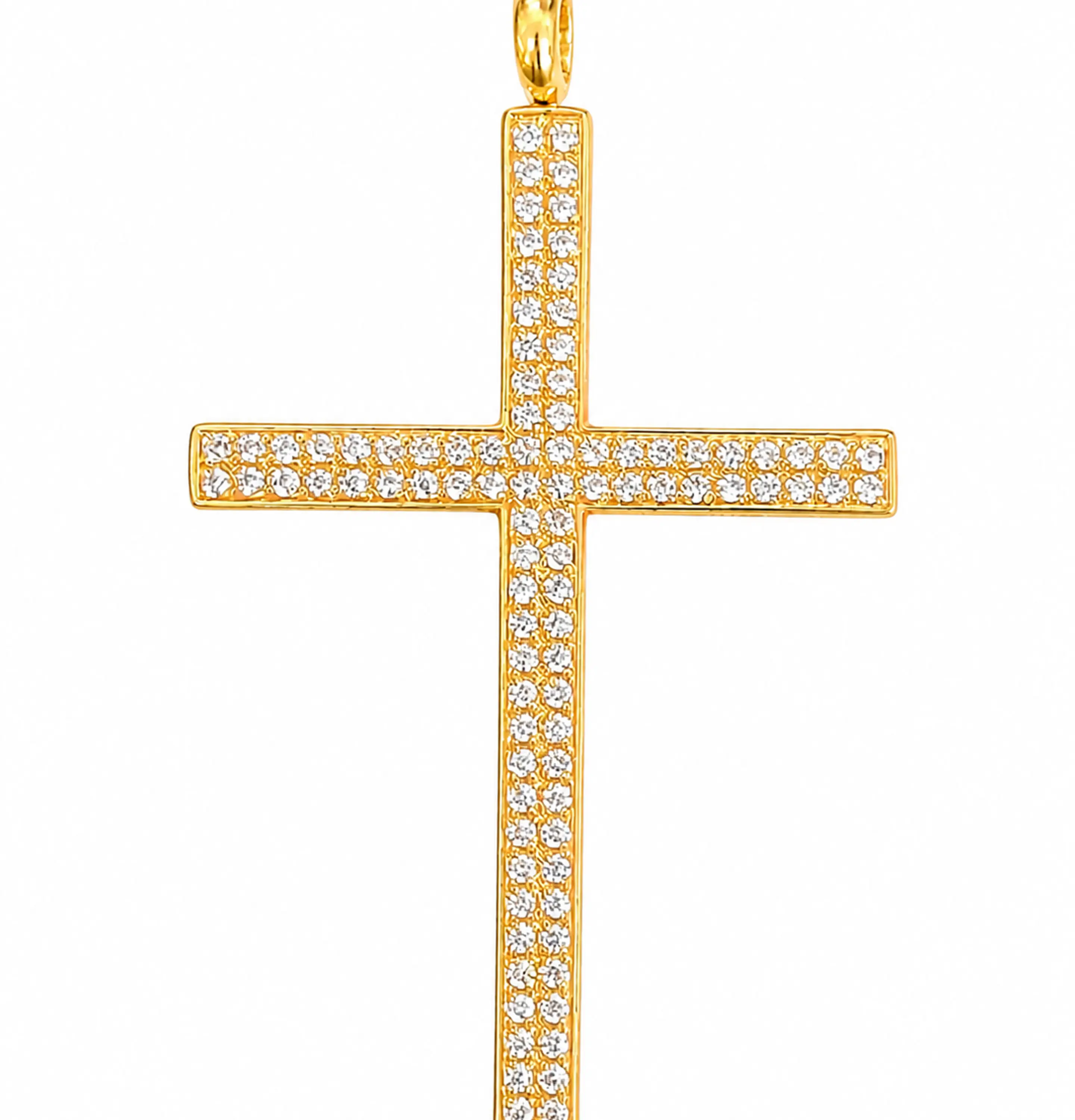 Dije Placa Cruz Pavé 1