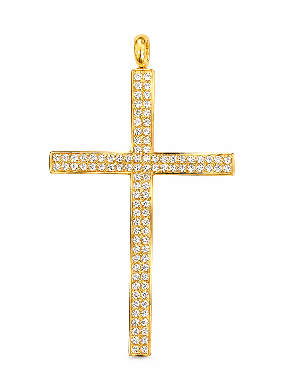 Dije Placa Cruz Pavé 1