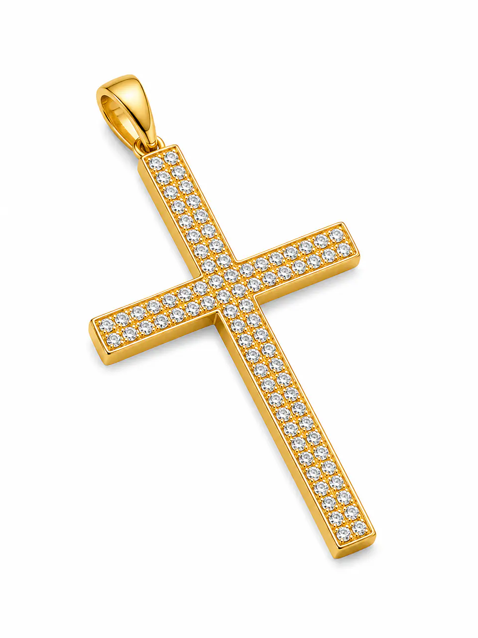 Dije Placa Cruz Pavé 2
