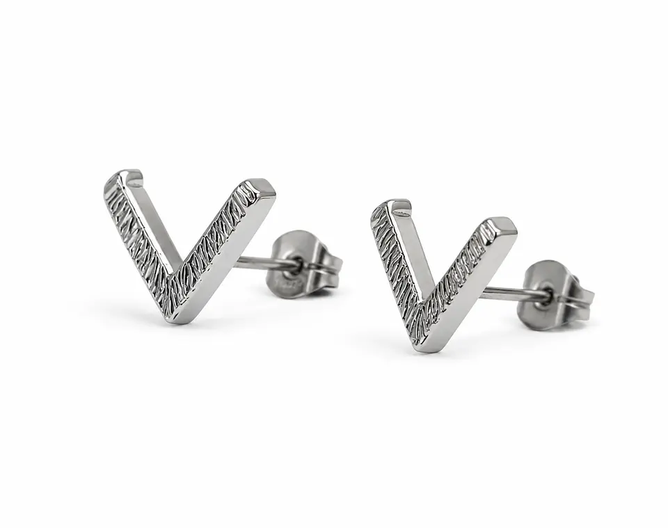 Aretes V Texturizados 2