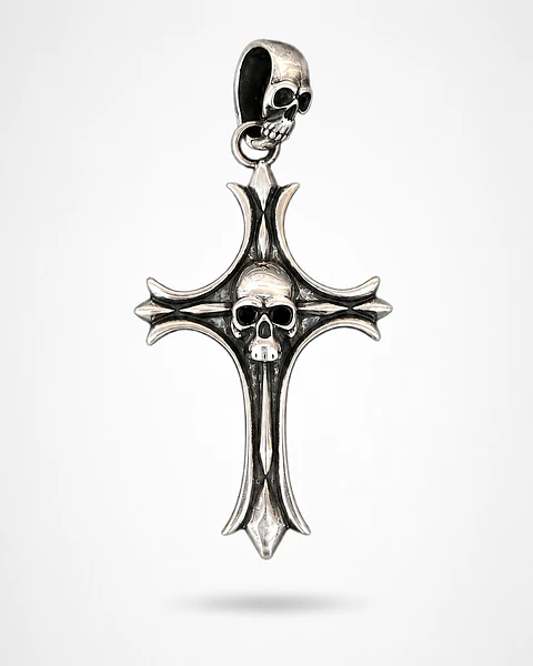 Dije Cruz Gótica Skull