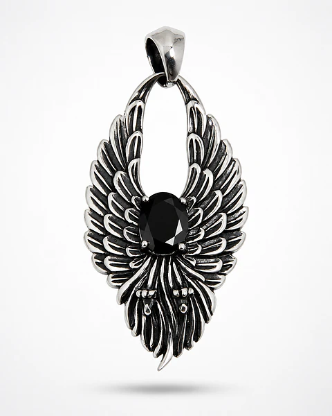 Dije Fénix Obsidiana