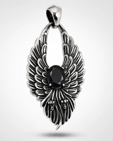 Dije Fénix Obsidiana
