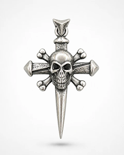 Dije Skull Cross