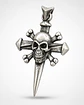 Dije Skull Cross - Miniatura 3