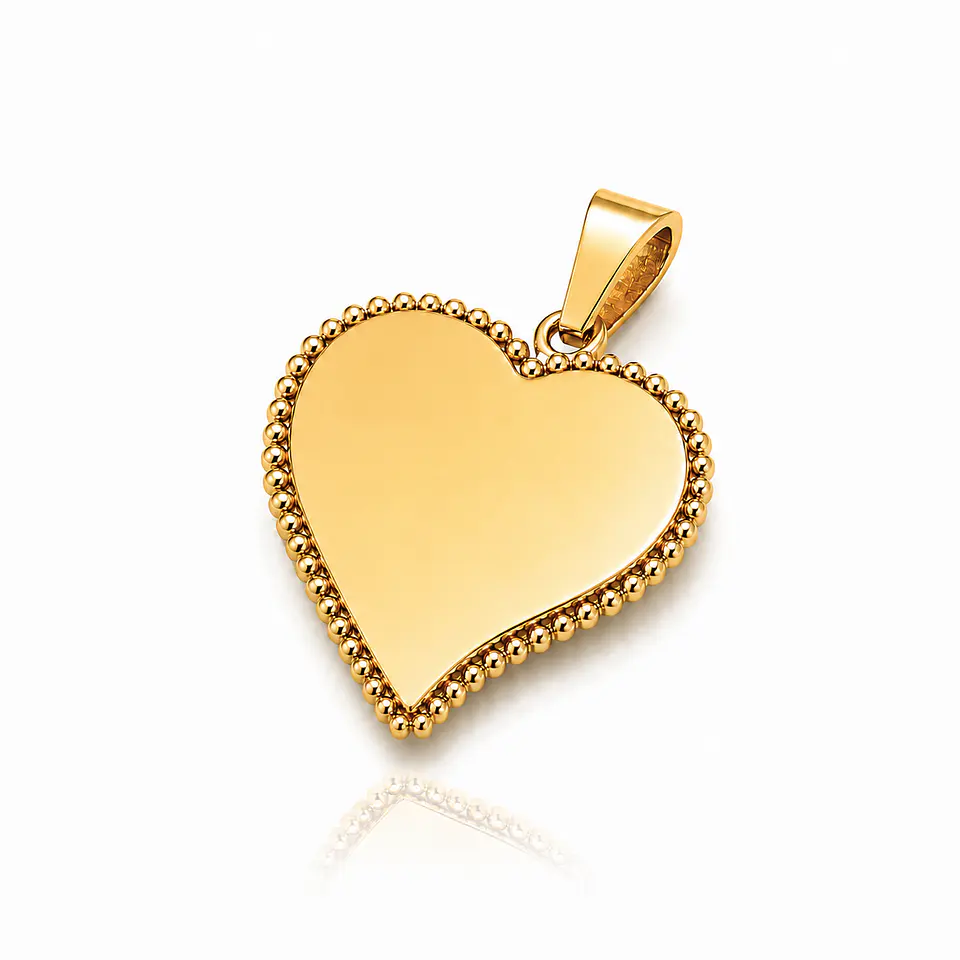 Dije Premium con detalle lateral - Corazón estilizado 2