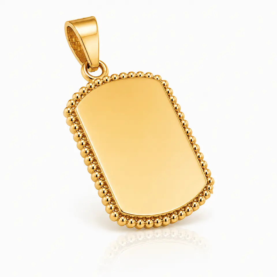 Dije Premium con detalle lateral - Army Tag 3