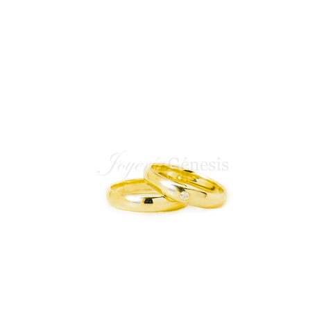 Argollas Oro Amarillo 18K Corte Inglés 4mm