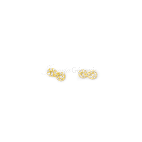 Aros Oro Amarillo 18K Infinito Microcircones