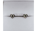 Aros Oro 18K Corazón con Piedra n2