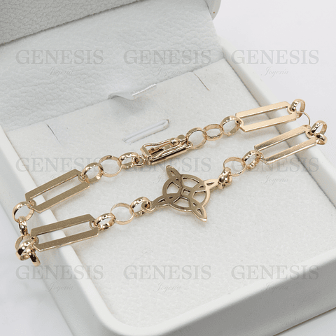 Pulsera Oro 18K Rolo Nudo de Bruja
