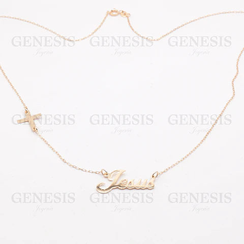 Collar Oro 18K Cruz & Jesús