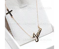 Collar Oro 18K Cruz & Jesús