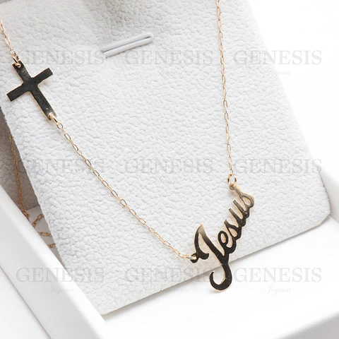 Collar Oro 18K Cruz & Jesús