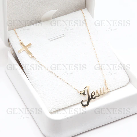 Collar Oro 18K Cruz & Jesús