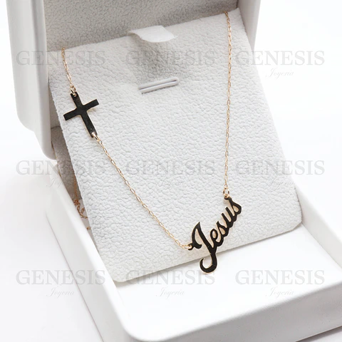 Collar Oro 18K Cruz & Jesús