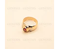 Anillo Oro 18K Bombe Cabujón