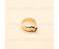 Anillo Oro 18K Bombe Cabujón