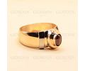 Anillo Oro 18K Bombe Cabujón