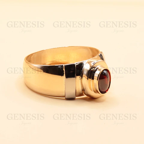 Anillo Oro 18K Bombe Cabujón