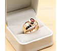 Anillo Oro 18K Bombe Cabujón