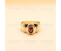 Anillo Oro 18K Bombe Cabujón