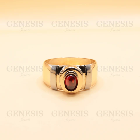 Anillo Oro 18K Bombe Cabujón
