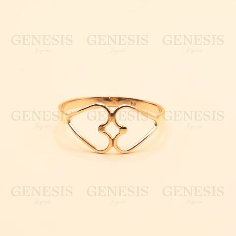 Anillo Oro 18K Doble Corazón