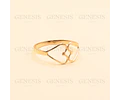 Anillo Oro 18K Doble Corazón