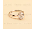 Solitario Plata Oval