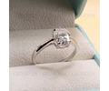 Solitario Plata Oval