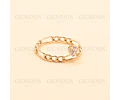 Anillo Oro 18K Crown Chain