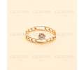Anillo Oro 18K Crown Chain