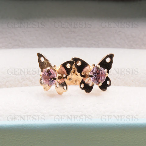 Aros Oro 18K Mariposa