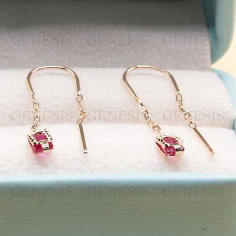 Aros Oro 18K Valentina Cadena Colgante