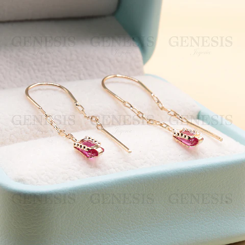 Aros Oro 18K Valentina Cadena Colgante