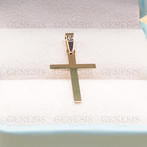 Colgante Oro 18K Cruz Lisa