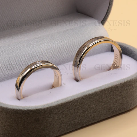 Argollas Inglés Bicolor