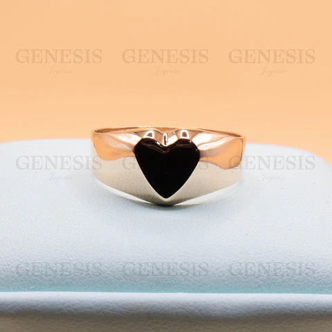 Anillo Oro 18K Sello Corazón Dama