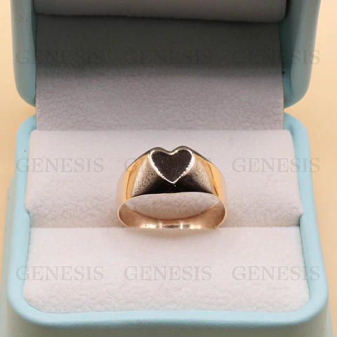 Anillo Oro 18K Sello Corazón Dama