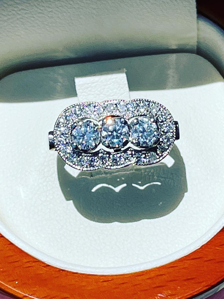 Anillo Vintage Redondo 105 Puntos inspirado en el Anillo de la Nona en Platino 2